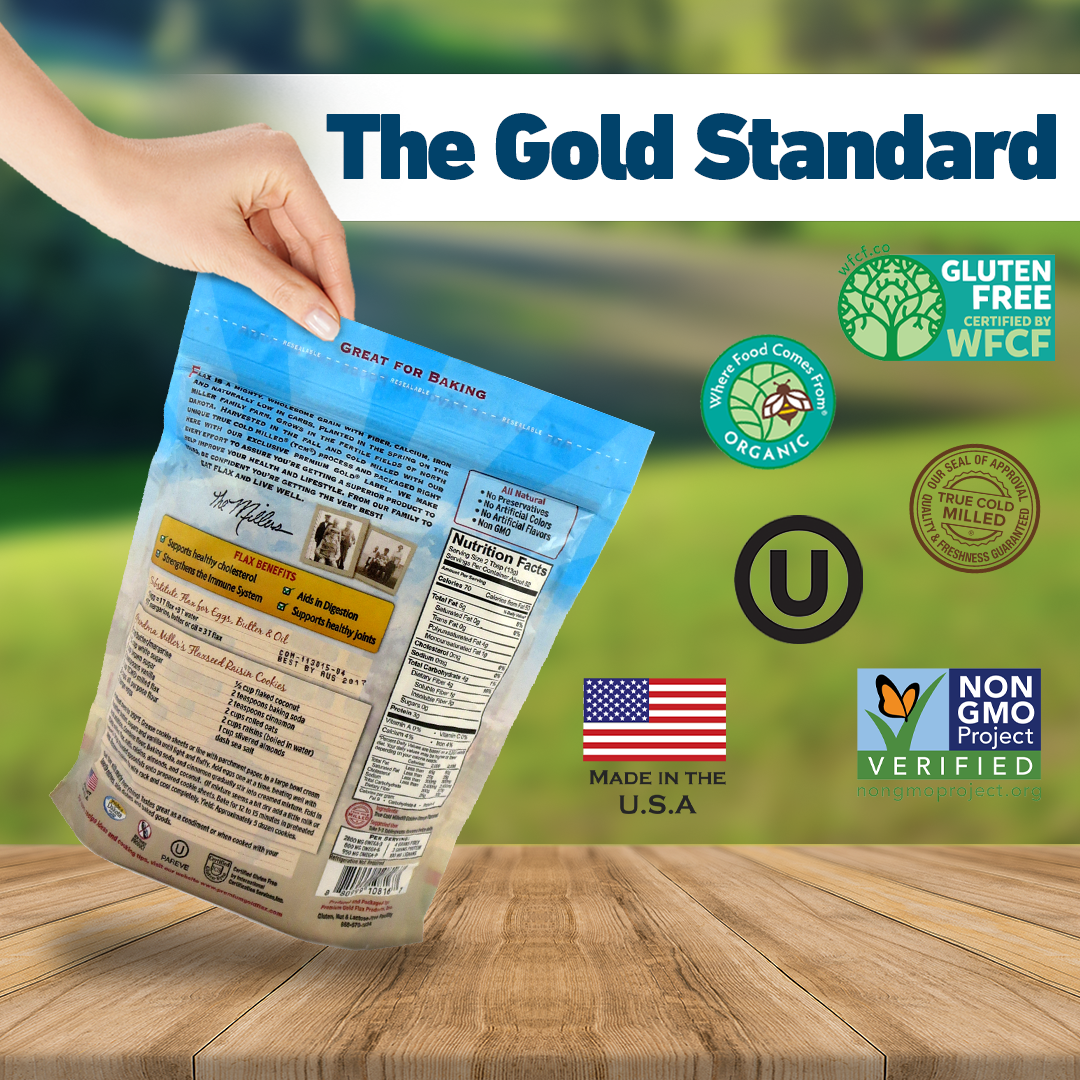 Finely Ground Golden Flaxseed – 24 oz