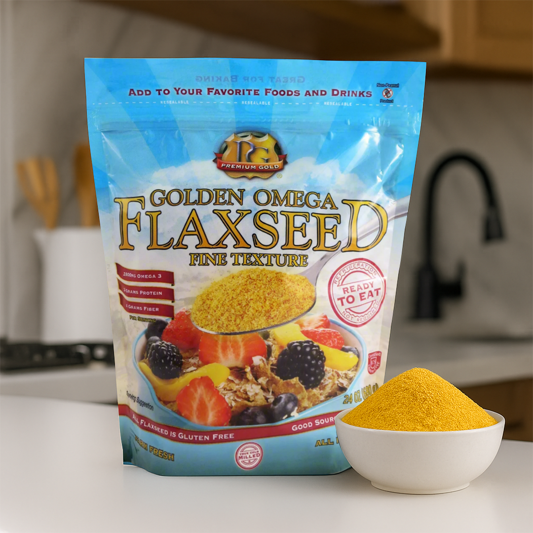 Finely Ground Golden Flaxseed – 24 oz