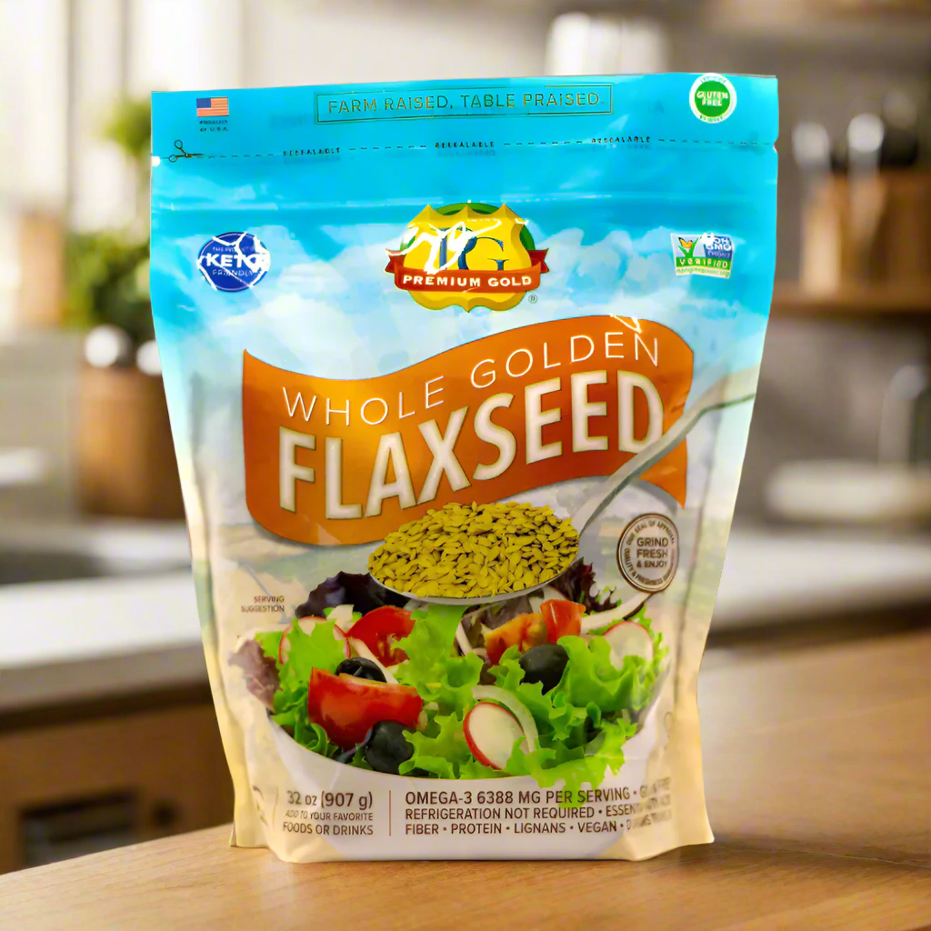 Natural Whole Golden Flaxseed, 2lb. - 6pk
