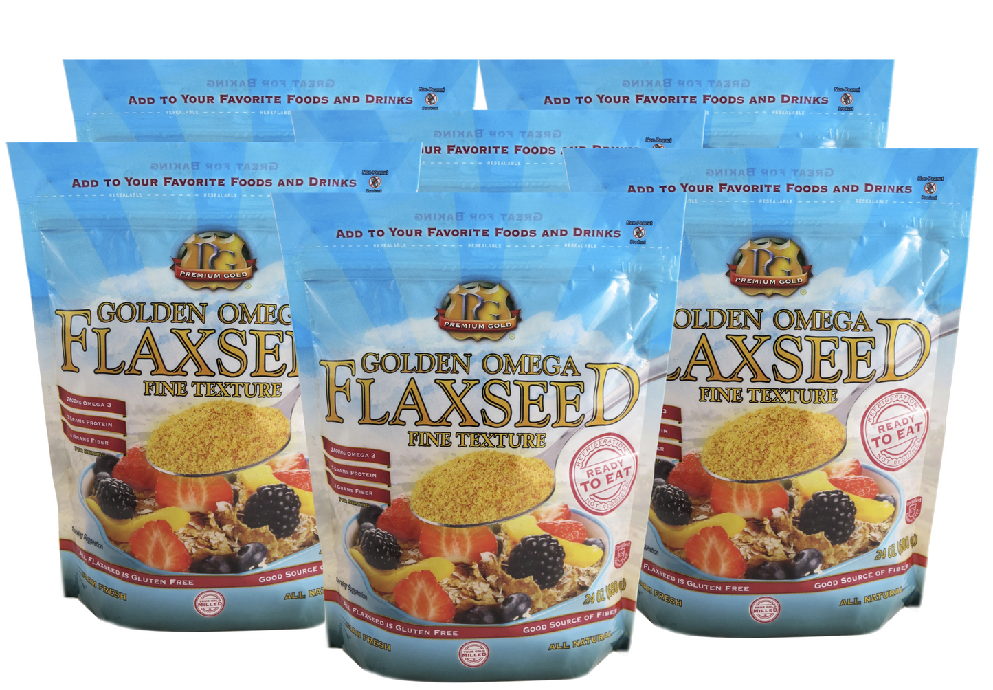 Finely Ground Golden Flaxseed – 6 Pack
