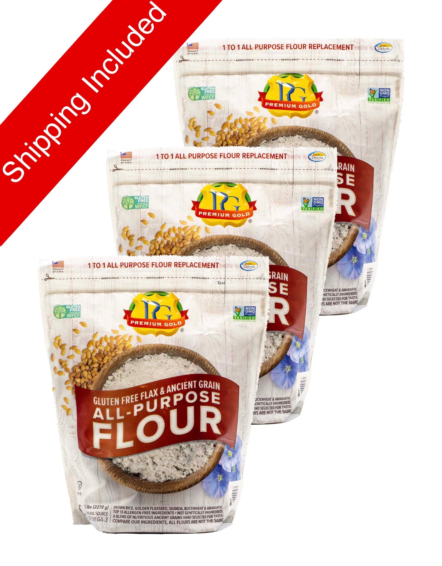 Gluten Free All-Purpose Flour, 5 lbs.- 3pk