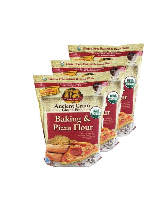 Organic Gluten Free Baking & Pizza Flour, 5 lb.- 3pk