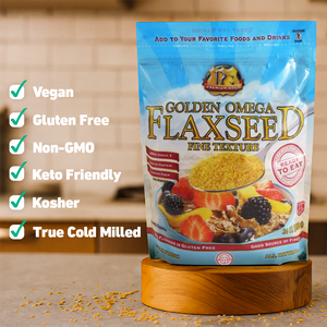 Finely Ground Golden Flaxseed 24 oz– 3 Pack