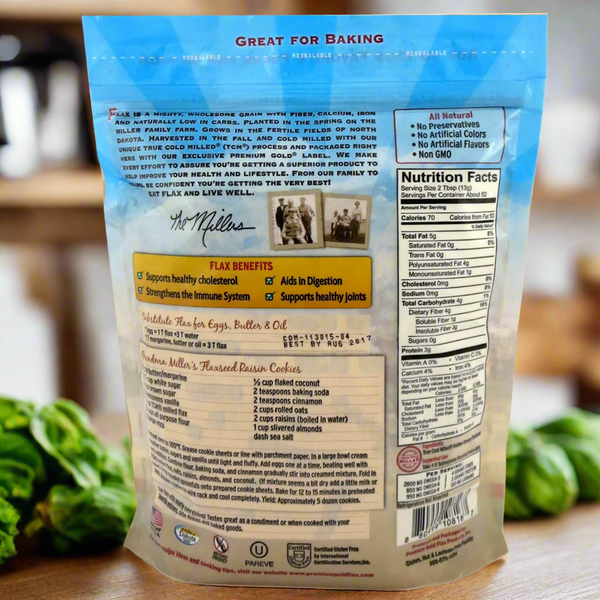 Finely Ground Golden Flaxseed – 24 oz