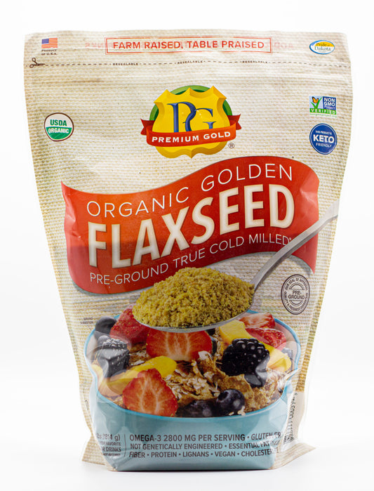 Organic Medium Ground Flaxseed, 4 lbs, 2 Pack