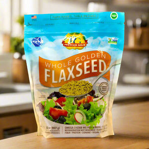 Natural Whole Golden Flaxseed – 6 Pack