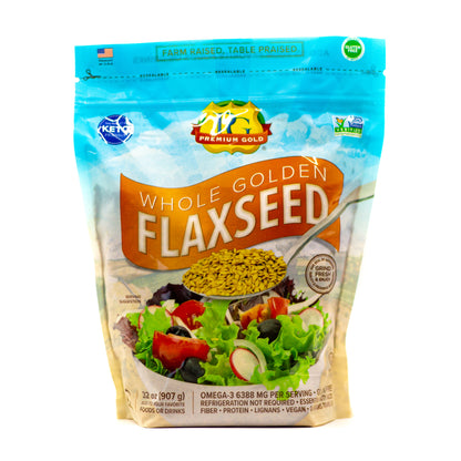 Natural Whole Golden Flaxseed, 2lbs.