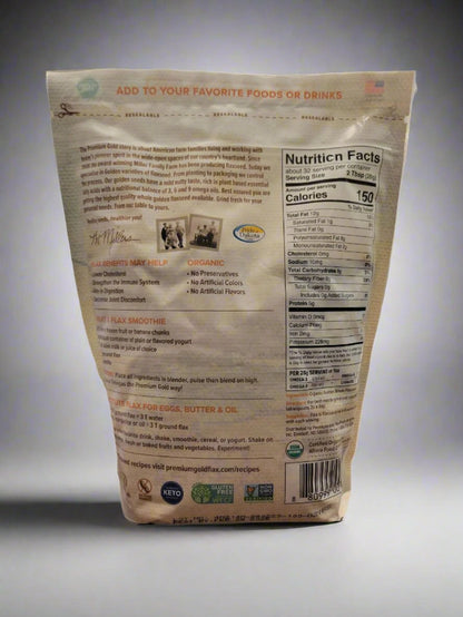 Organic Whole Golden Flaxseed, 2lbs