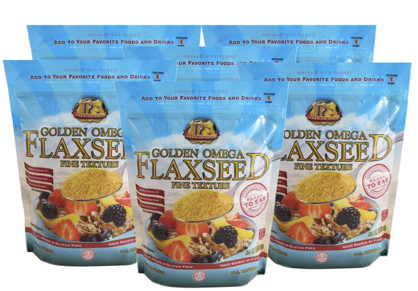 Finely Ground Golden Flaxseed 24 oz – 6 Pack
