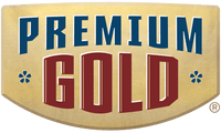 Premium Gold logo on a beige background