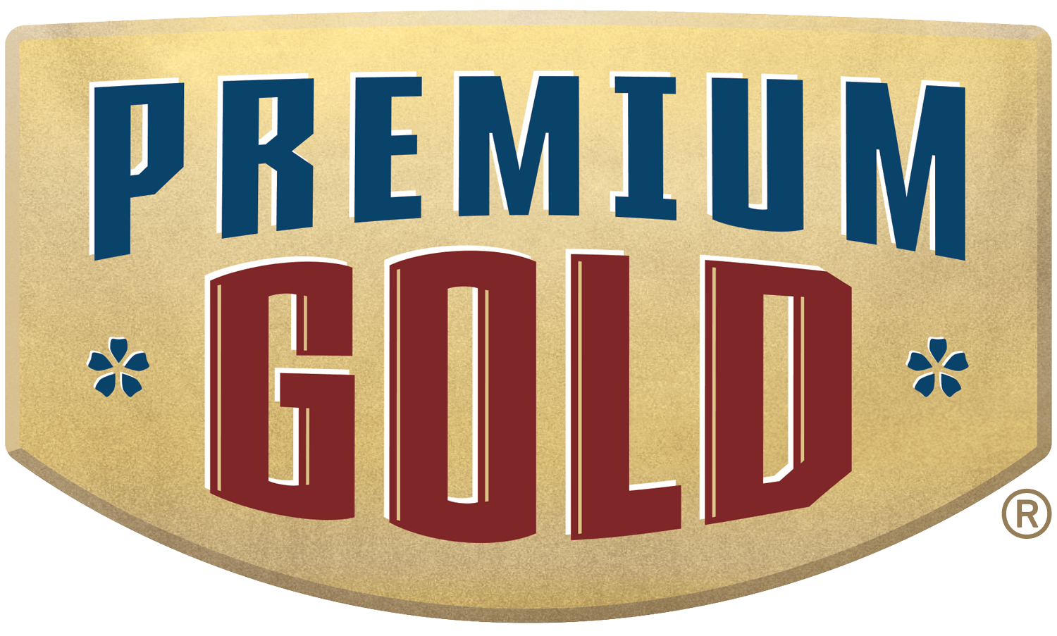 The Premium Gold logo, a gold shield with blue and whitetype