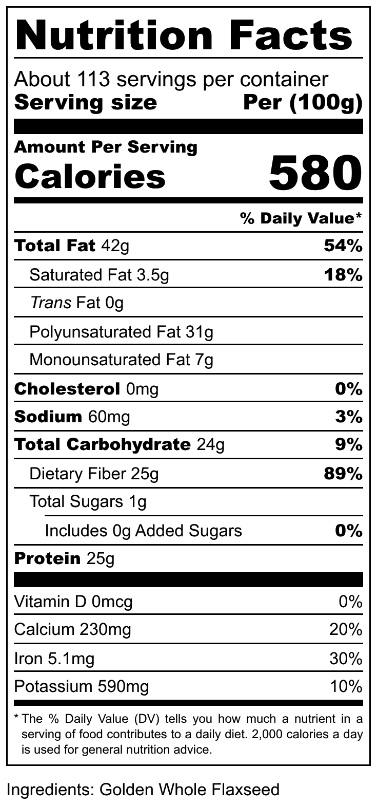 Whole Golden Flaxseed – 25 lb