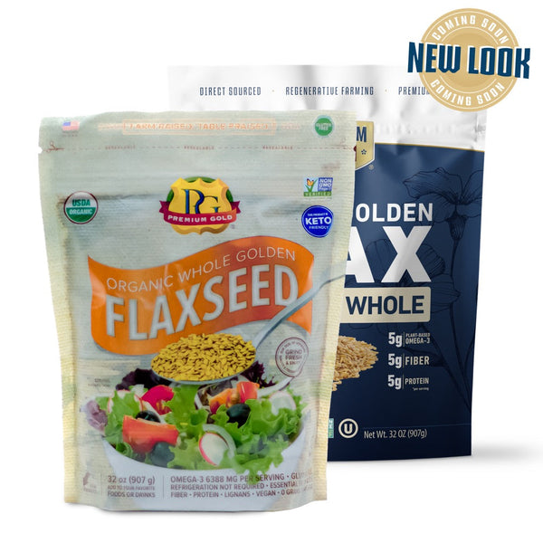 Organic Whole Golden Flaxseed – 6 Pack