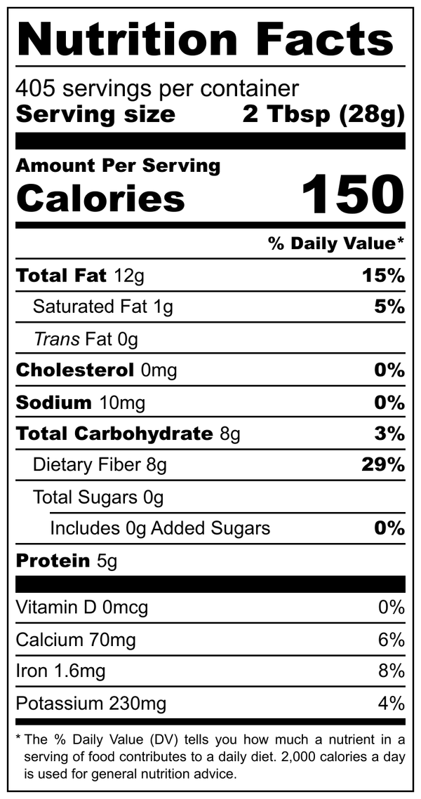 Certified Organic Golden Whole Flaxseed | 25 lb